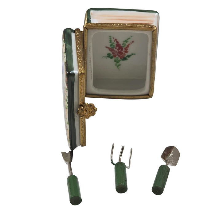 Gardening Book Limoges Box for Nature Lovers Porcelain Limoges Garden French Trinket Box