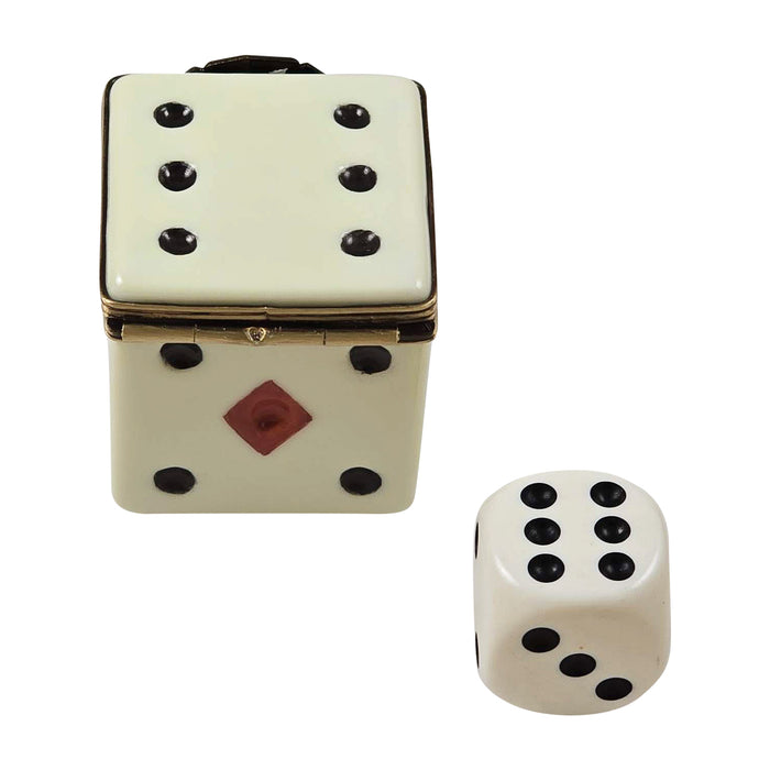DICE BOX WITH REMOVABLE DICE Authentic Limoges Box
