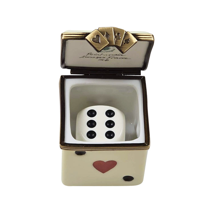 DICE BOX WITH REMOVABLE DICE Authentic Limoges Box