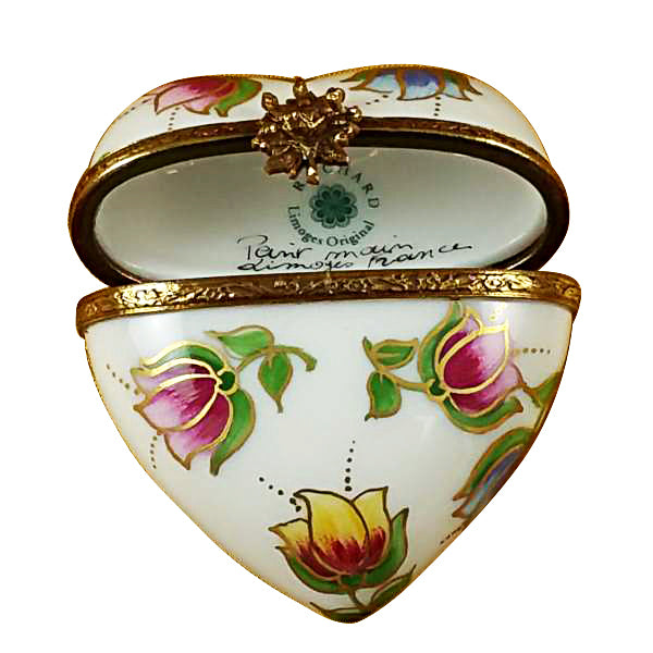 Heart with Tulips Limoges Box