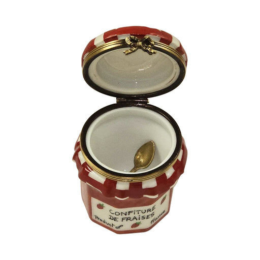 STRAWBERRY JAM WITH REMOVABLE SPOON Authentic Limoges Box