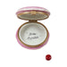 PINK MACARON WITH SPRIKLES & RED BOW WITH REMOVABLE RED MACARON Authentic Limoges Box