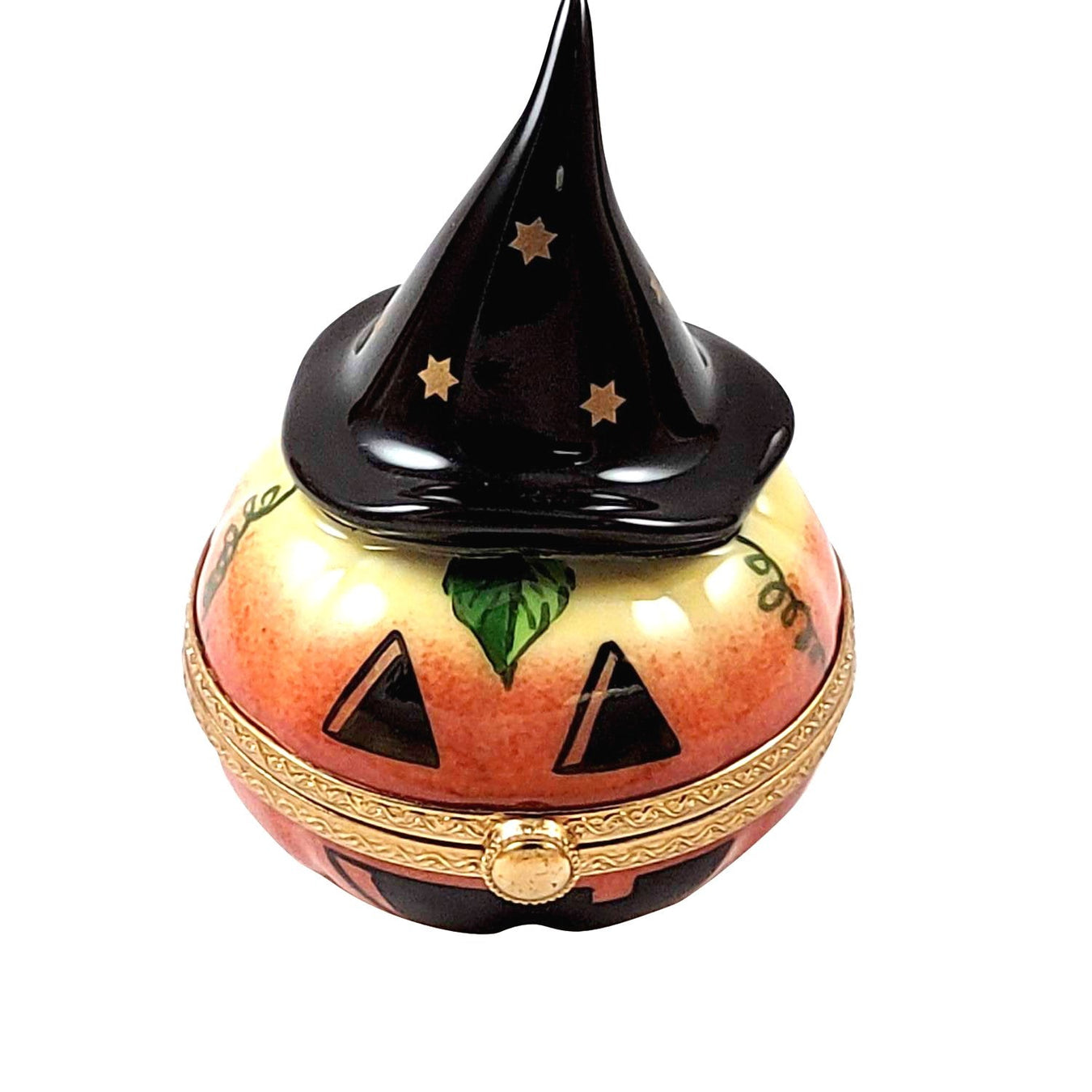 Jack-O-Lantern Decor for Halloween Porcelain Limoges Halloween French Trinket Box