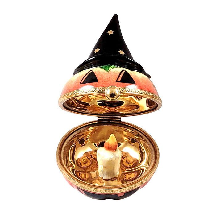 Jack-O-Lantern Decor for Halloween Porcelain Limoges Halloween French Trinket Box
