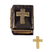 Black Bible with Removable Brass Cross Limoges Box