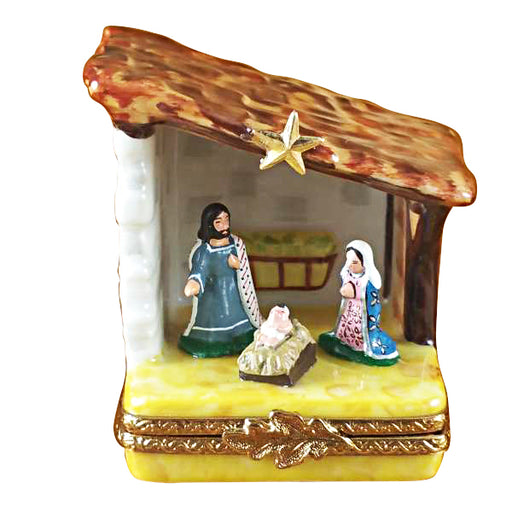 Small Nativity for Christmas by Rochard, an authentic French Limoges box for Christmas from Limoges Boutique
