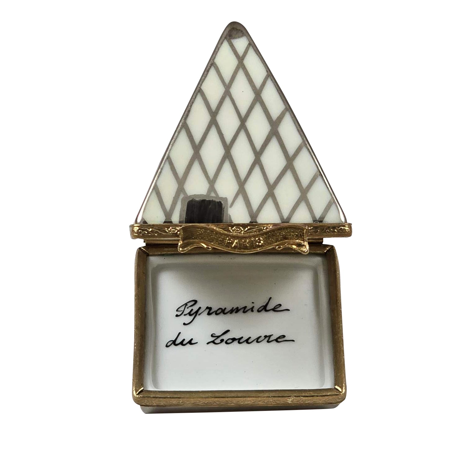 Louvre Pyramid Limoges Box – Hand-Painted French Porcelain