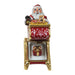 Santa in Red Sleigh with Removable Present Limoges Box