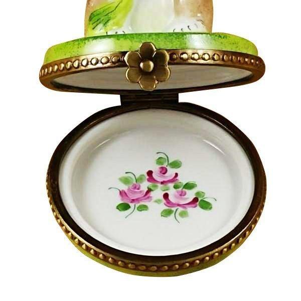 Rabbit Figurine for Animal Lovers Porcelain Limoges Rabbit French Trinket Box