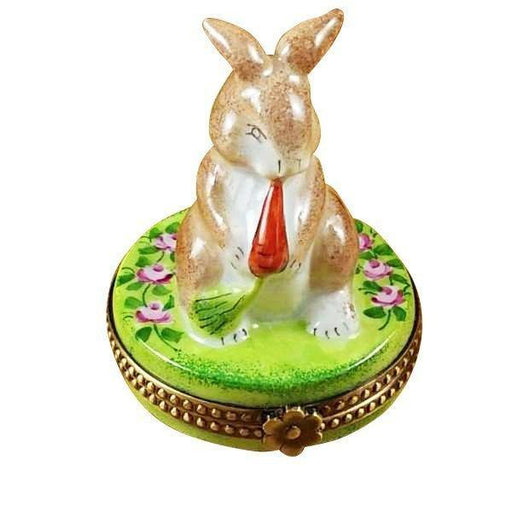 Rabbit Figurine for Animal Lovers Porcelain Limoges Rabbit French Trinket Box