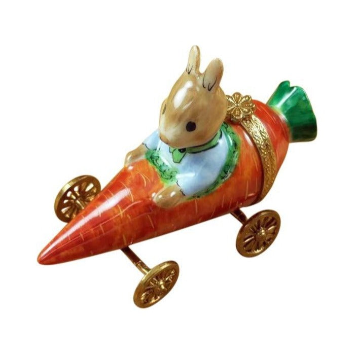 Rabbit in Carrot Car Limoges box, an heirloom-quality piece for collectors