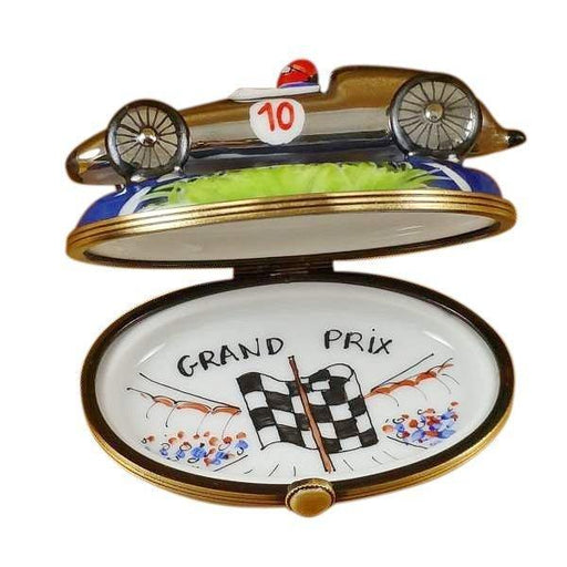 Race Car Limoges Box for Collectors Porcelain Limoges sport vehicles French Trinket Box