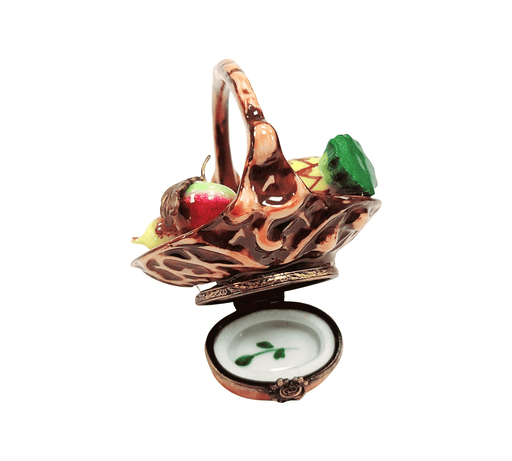 Rare Fruit Basket Limoges Box for Collectors Porcelain Limoges Fruit Basket French Trinket Box