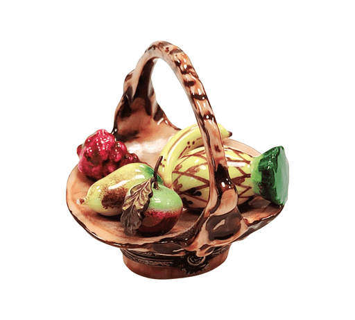Rare Fruit Basket Limoges Box for Collectors Porcelain Limoges Fruit Basket French Trinket Box