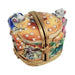 Genuine 3 Hinged Mice House Eating Cheeseburger Limoges box painted by hand in France, from Limoges Boutique