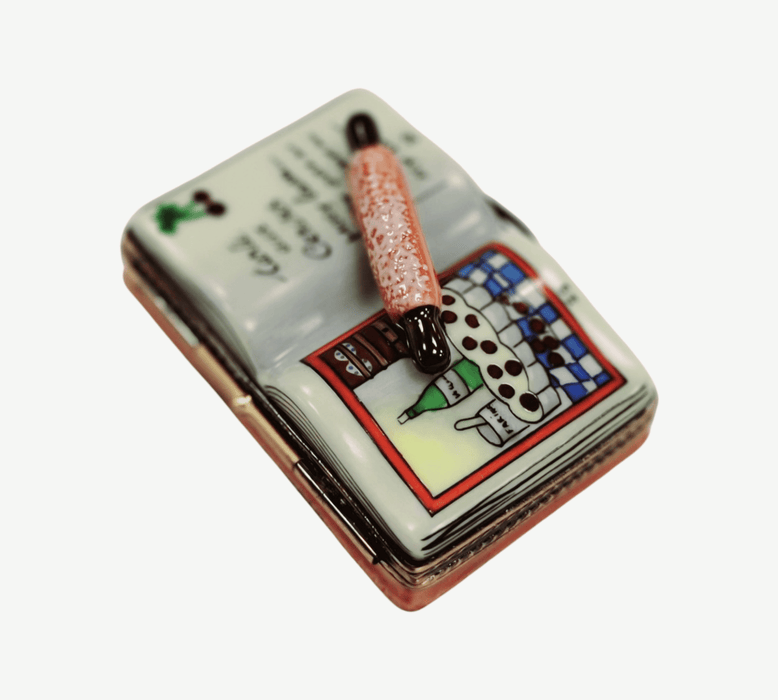 Recipe Cookbook Tart Limoges Box for Baking Enthusiasts Porcelain Limoges book Mother Dessert French Trinket Box