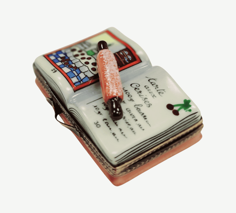 Recipe Cookbook Tart Limoges Box for Baking Enthusiasts Porcelain Limoges book Mother Dessert French Trinket Box