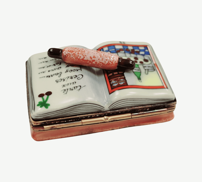 Recipe Cookbook Tart Limoges Box for Baking Enthusiasts Porcelain Limoges book Mother Dessert French Trinket Box