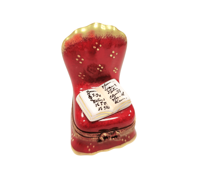 Red Chair Limoges Box Porcelain Limoges furniture French Trinket Box