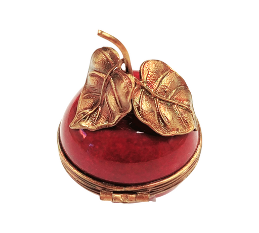 Red Cherry Trinket Box for Elegant Decor Porcelain Limoges fruit French Trinket Box