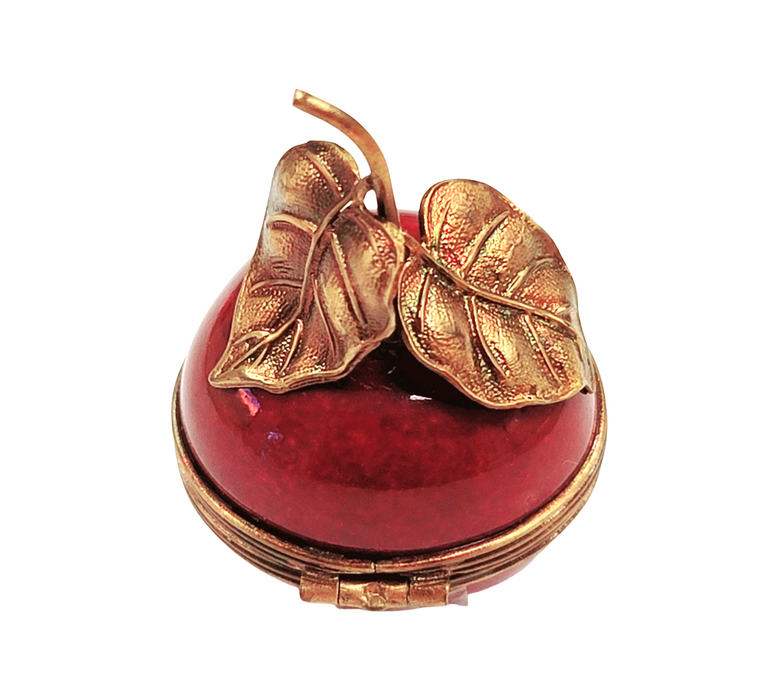Red Cherry Trinket Box for Elegant Decor Porcelain Limoges fruit French Trinket Box