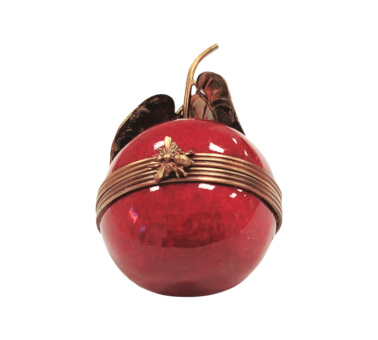 Red Cherry Trinket Box for Elegant Decor Porcelain Limoges fruit French Trinket Box