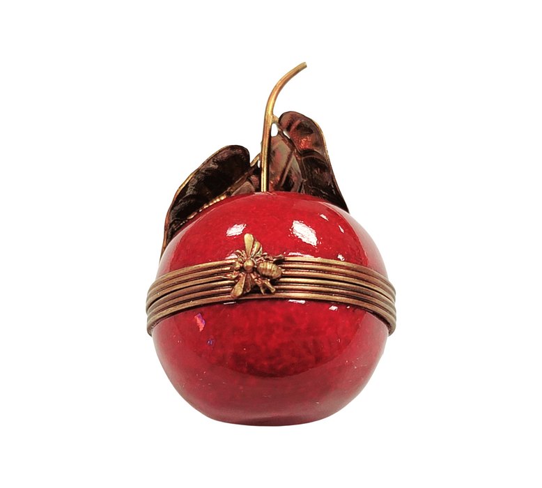 Red Cherry Trinket Box for Elegant Decor Porcelain Limoges fruit French Trinket Box