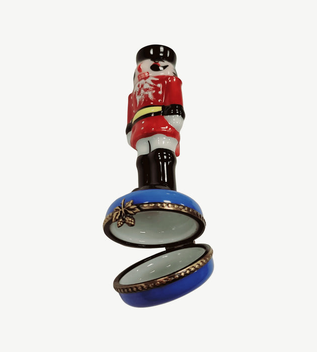 Red Nutcracker Limoges Box for Collectors Porcelain Limoges nutcracker French Trinket Box