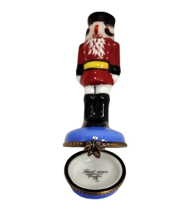 Red Nutcracker Limoges Box for Collectors Porcelain Limoges nutcracker French Trinket Box