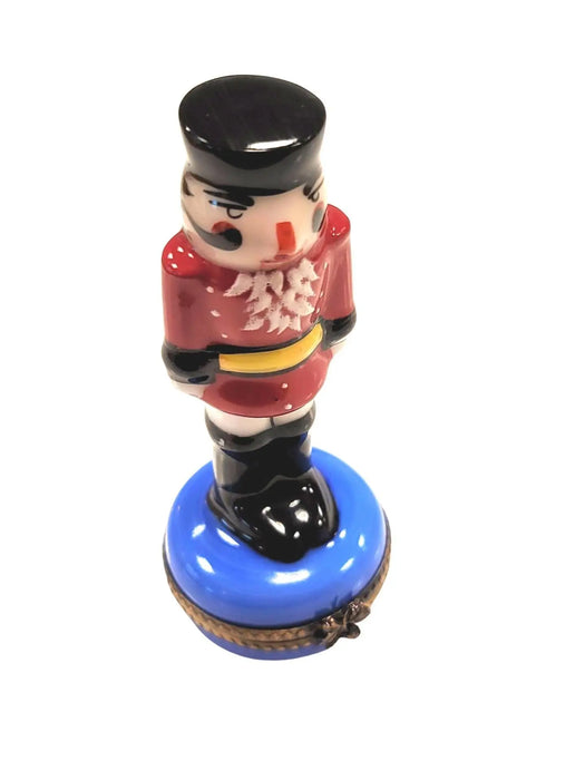 Red Nutcracker Limoges Box for Collectors Porcelain Limoges nutcracker French Trinket Box