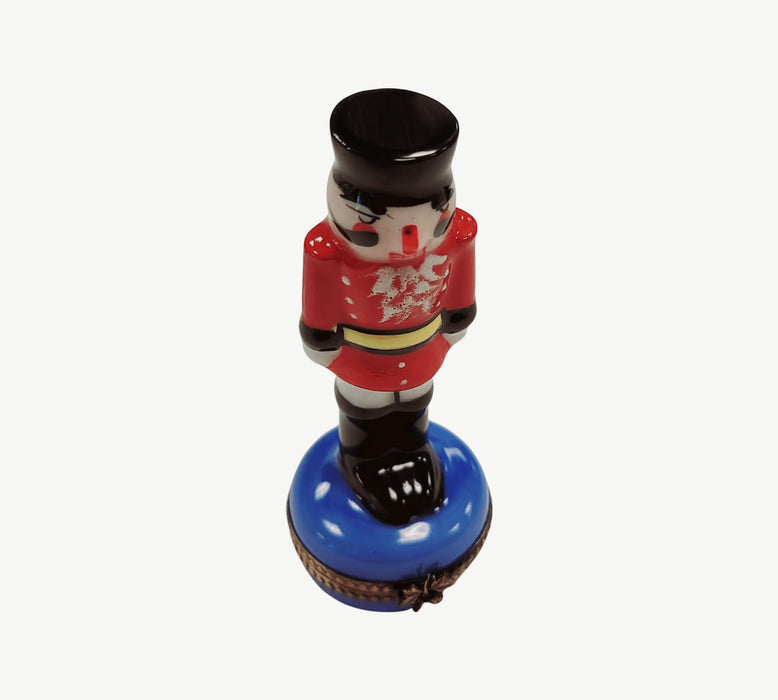 Red Nutcracker Limoges Box for Collectors Porcelain Limoges nutcracker French Trinket Box