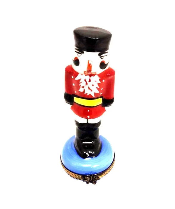 Red Nutcracker Limoges Box for Collectors Porcelain Limoges nutcracker French Trinket Box