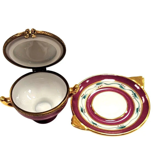 Red Soup Tureen Limoges Box for Collectors Porcelain Limoges China French Trinket Box