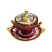 Red Soup Tureen Limoges Box for Collectors Porcelain Limoges China French Trinket Box