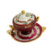Red Soup Tureen Limoges Box for Collectors Porcelain Limoges China French Trinket Box