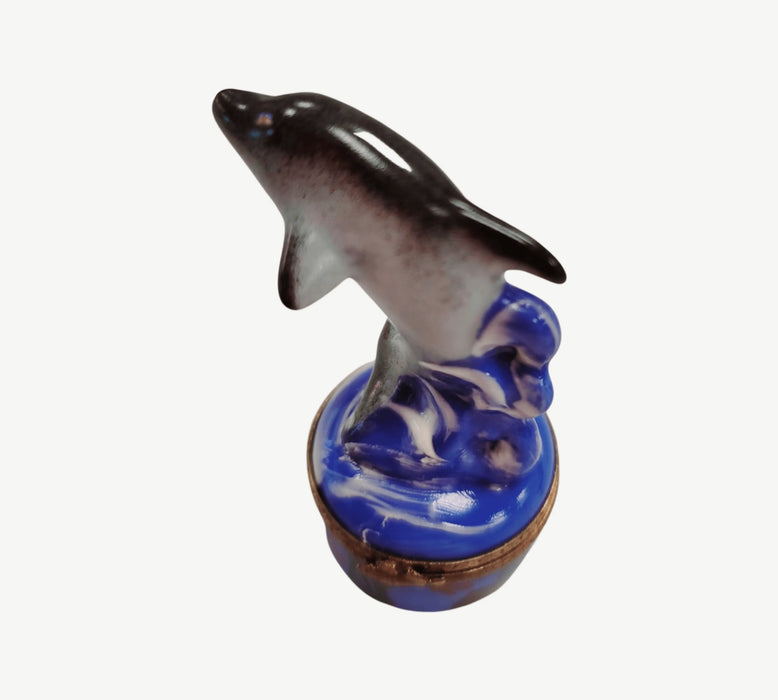 Dolphin Treasure Box for Collectors Porcelain Limoges fish ocean beach LIMOGES BOXES French Trinket Box