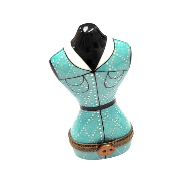 ladies dress form Retro Dress Form Limoges Box – Hand-Painted French Porcelain