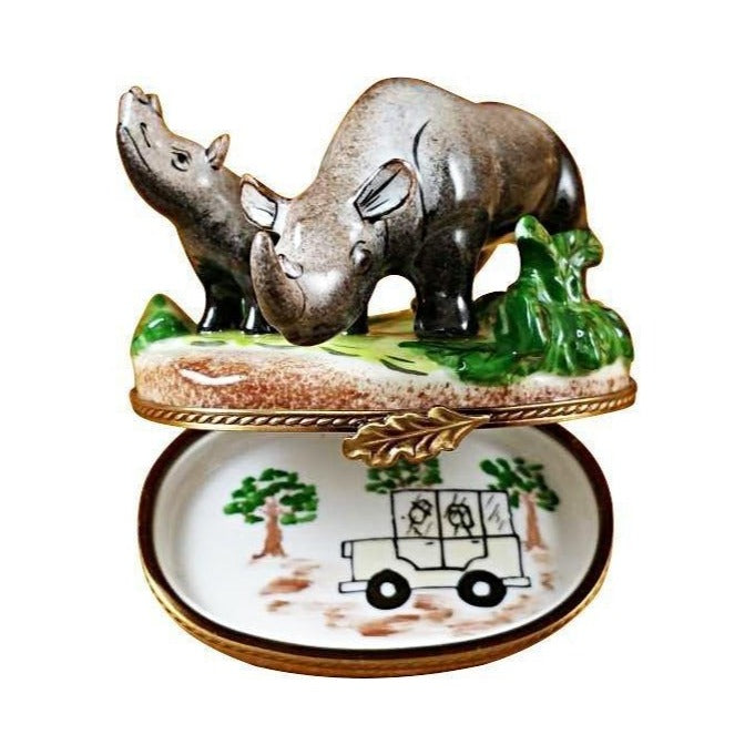 The Rhino and Baby, a Limoges keepsake with true French charm