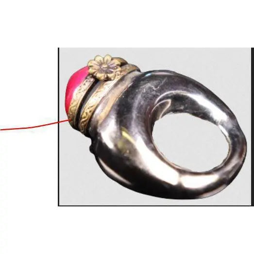 Red Platinum Ring for Luxury Collectors Porcelain Limoges jewelry fashion French Trinket Box