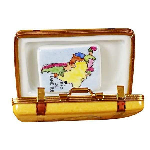 Rio Suitcase for Travel Enthusiasts Porcelain Limoges travel French Trinket Box