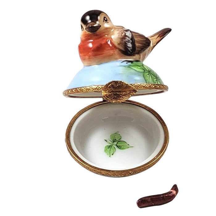 Robin Bird Limoges Box for Bird Lovers Porcelain Limoges bird French Trinket Box