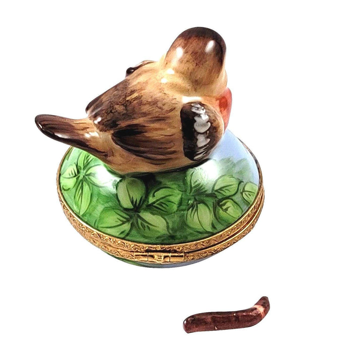 Robin Bird Limoges Box for Bird Lovers Porcelain Limoges bird French Trinket Box