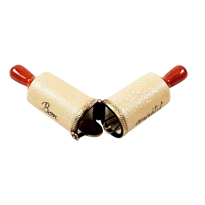 Rolling Pin Decor for Baking Enthusiasts Porcelain Limoges Home Food Mother Dessert French Trinket Box