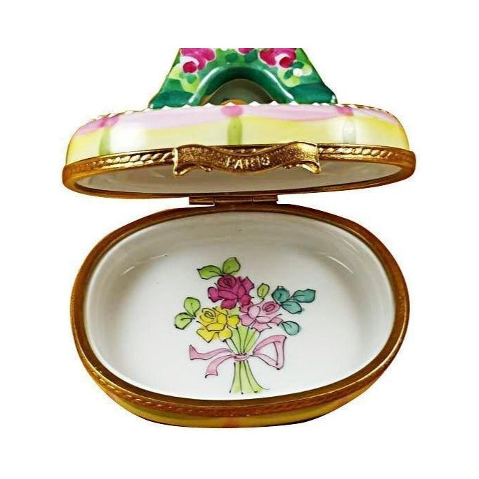 Treasured French collectible: Romantic Eiffel Tower Limoges box, painted by hand