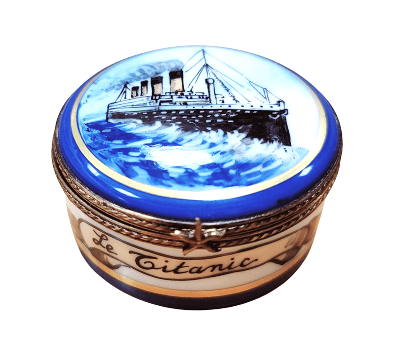 Ronde Le Titanic Round Limoges Box Porcelain Figurine-vehicle-CH1R274