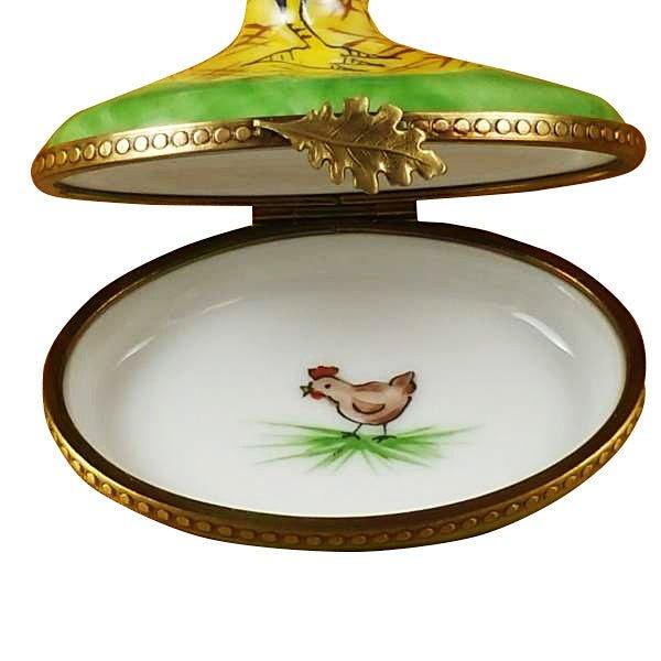 Rooster Limoges Box for Collectors Porcelain Limoges farm bird French Trinket Box