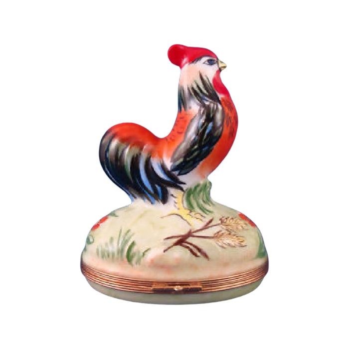 Rooster Limoges Box for Bird Lovers Porcelain Limoges farm birds French Trinket Box