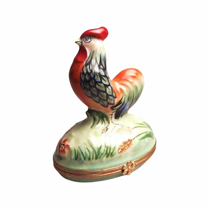 Rooster Limoges Box for Bird Lovers Porcelain Limoges farm birds French Trinket Box