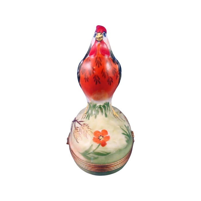 Rooster Limoges Box for Bird Lovers Porcelain Limoges farm birds French Trinket Box