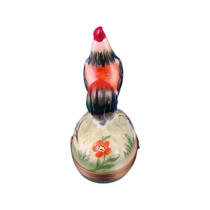 Rooster Limoges Box for Bird Lovers Porcelain Limoges farm birds French Trinket Box